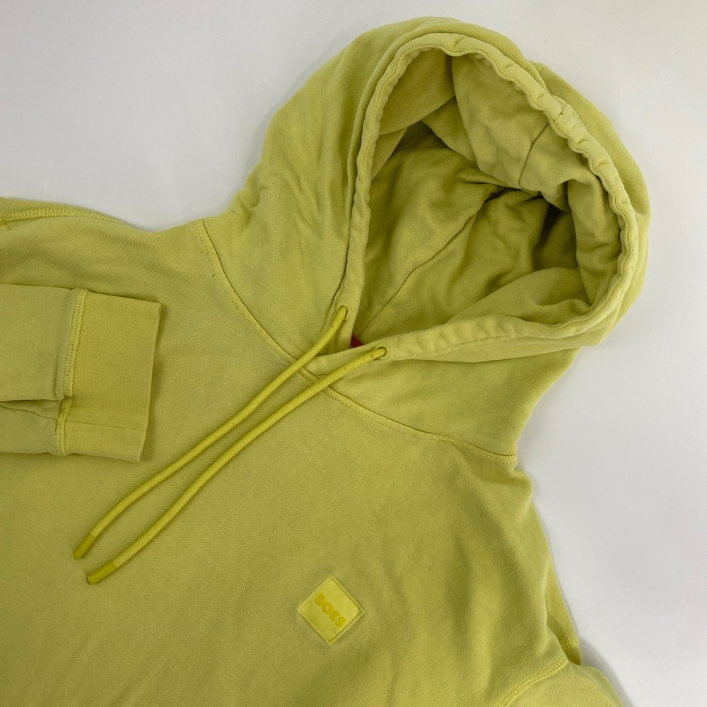 Hugo BOSS Pullover Hoodie Mens XXL Yellow Casual Neon Athleisure Streetwear
